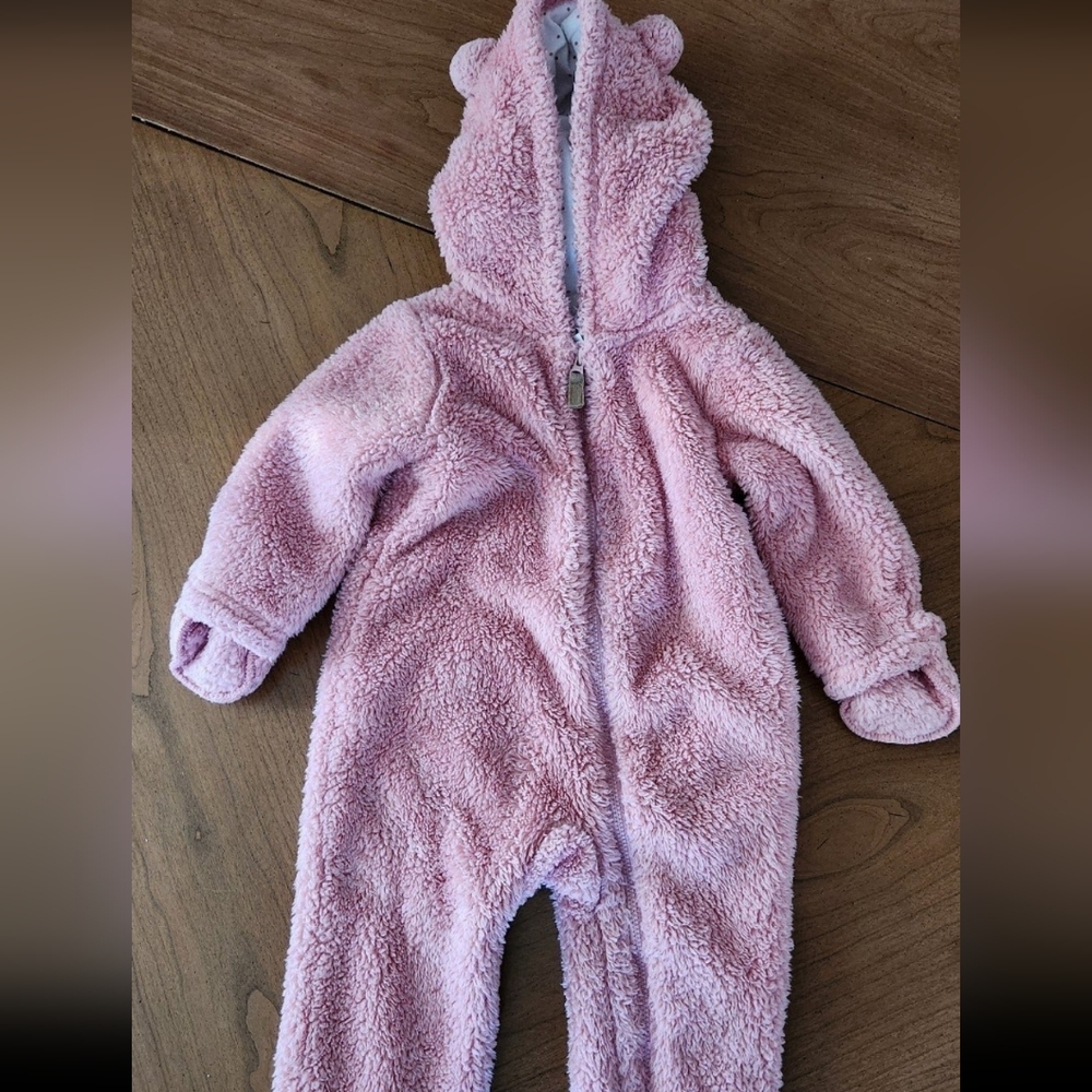 Carters bunting Pink Fleece Kids One Piece